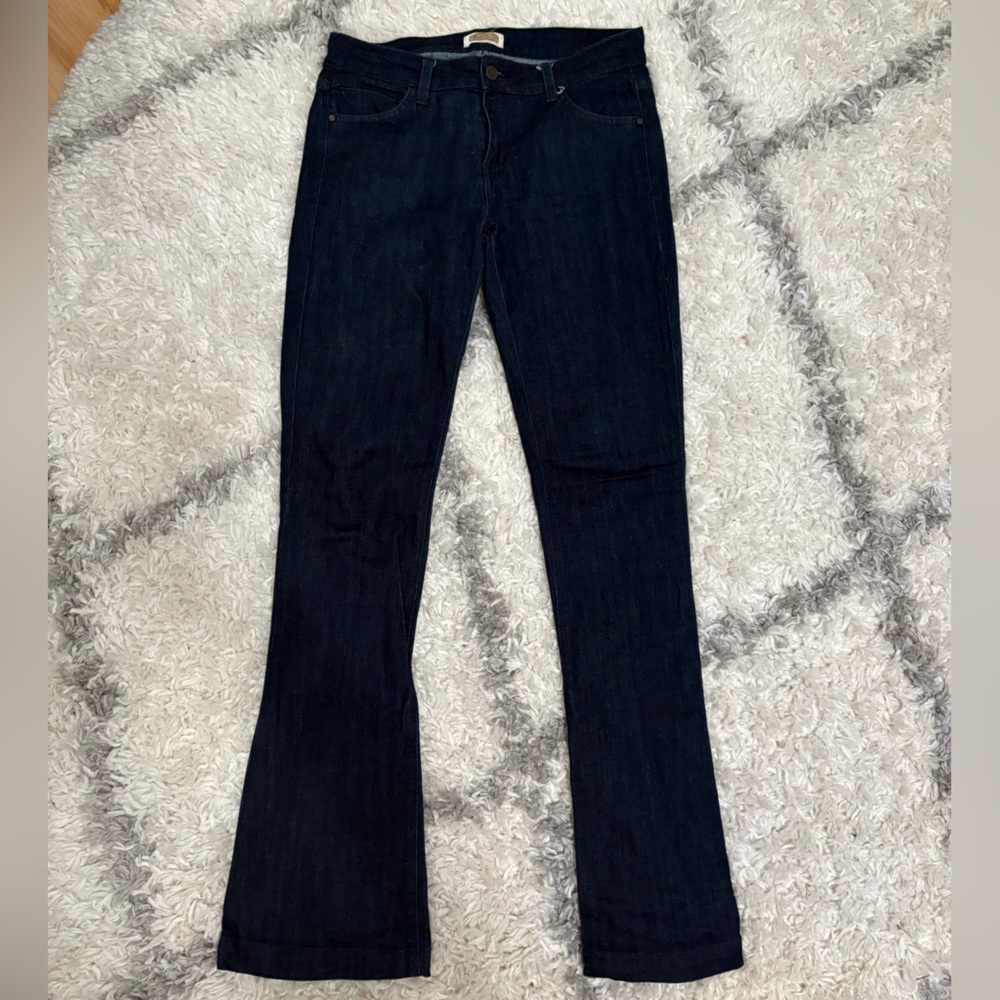 Classic Dark Blue Straight Leg Jeans